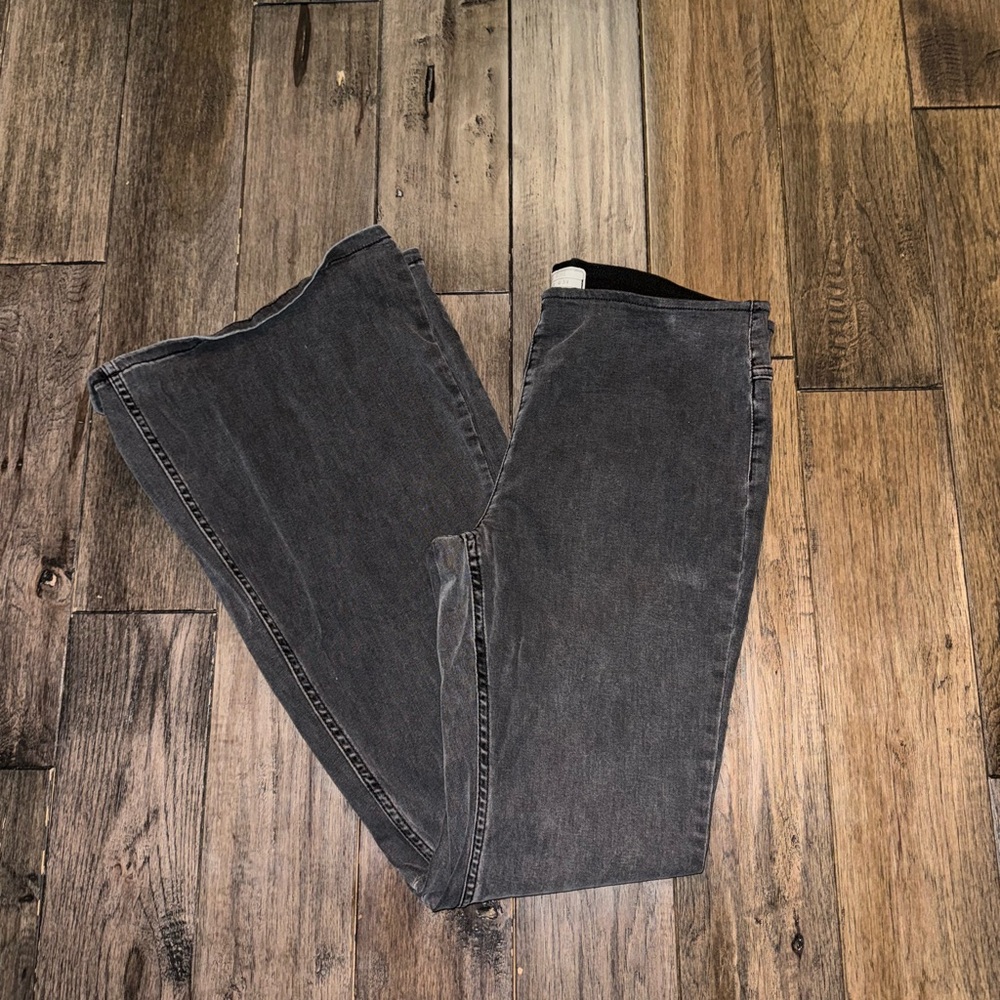 Free People Black Flare Leg Jeans